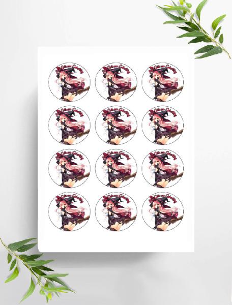 Anime Manga  Muffinaufleger, Ø ca. 6 cm, 0866x